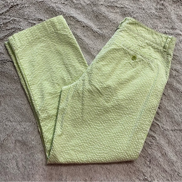 Lilly Pulitzer Pants - Lilly Pulitzer Lime Green and White Stripe Pants